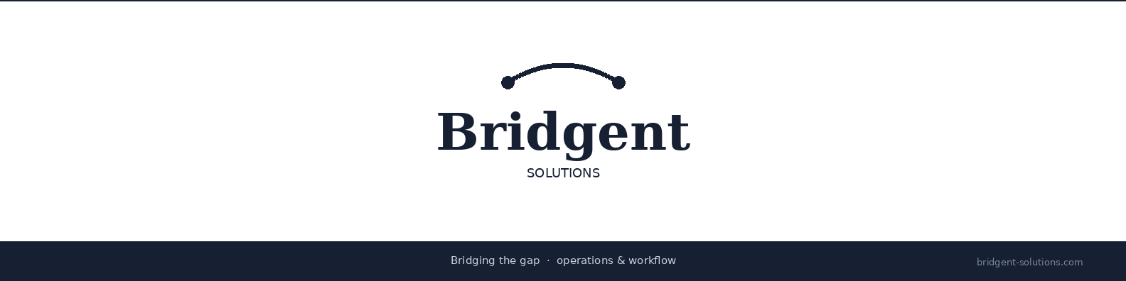 Bridgent Solutions brand banner